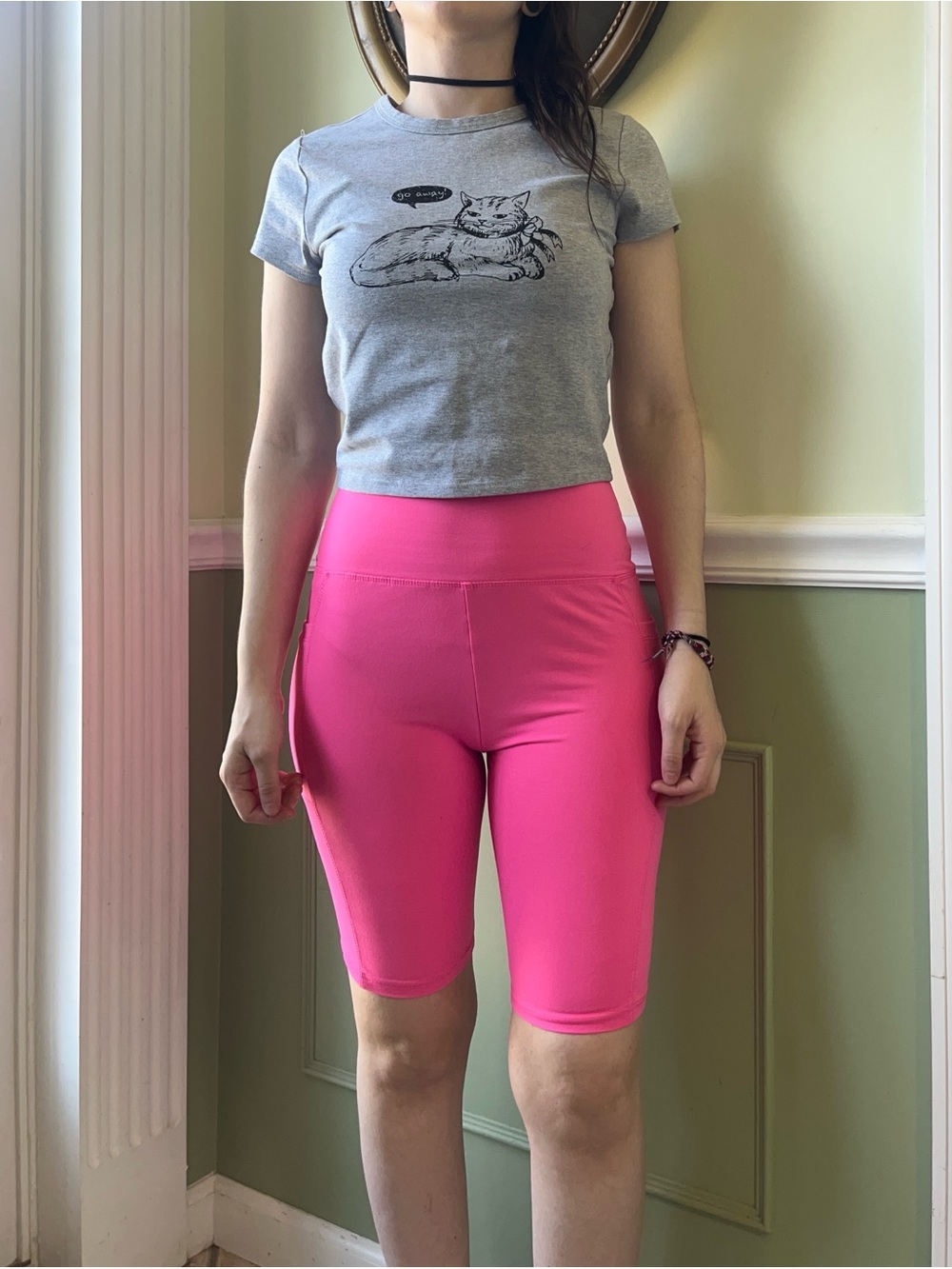 Pink capri leggings